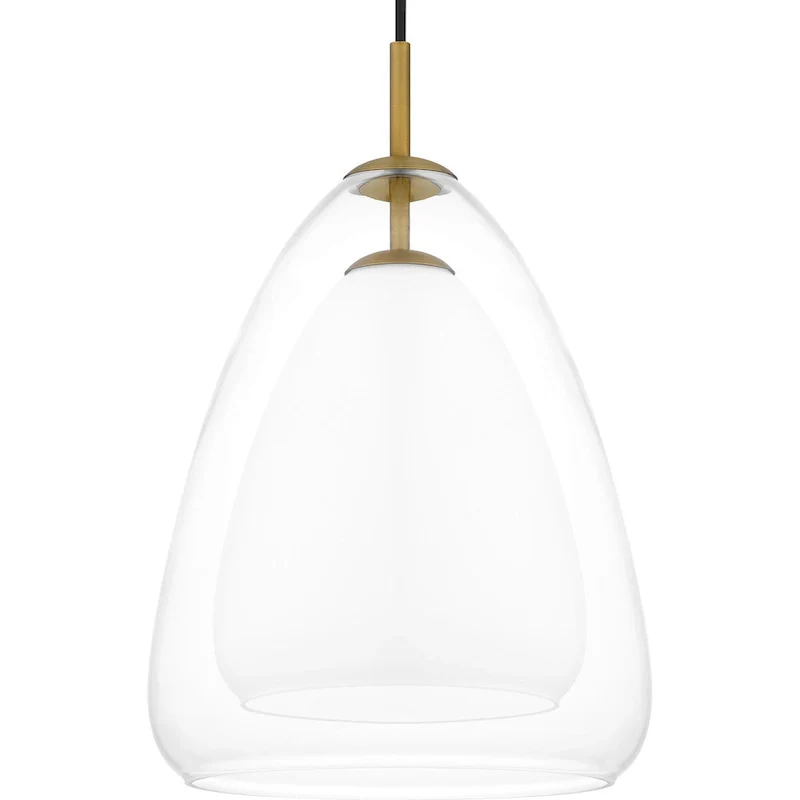 Aero 1-Light Aged Brass Pendant Light
