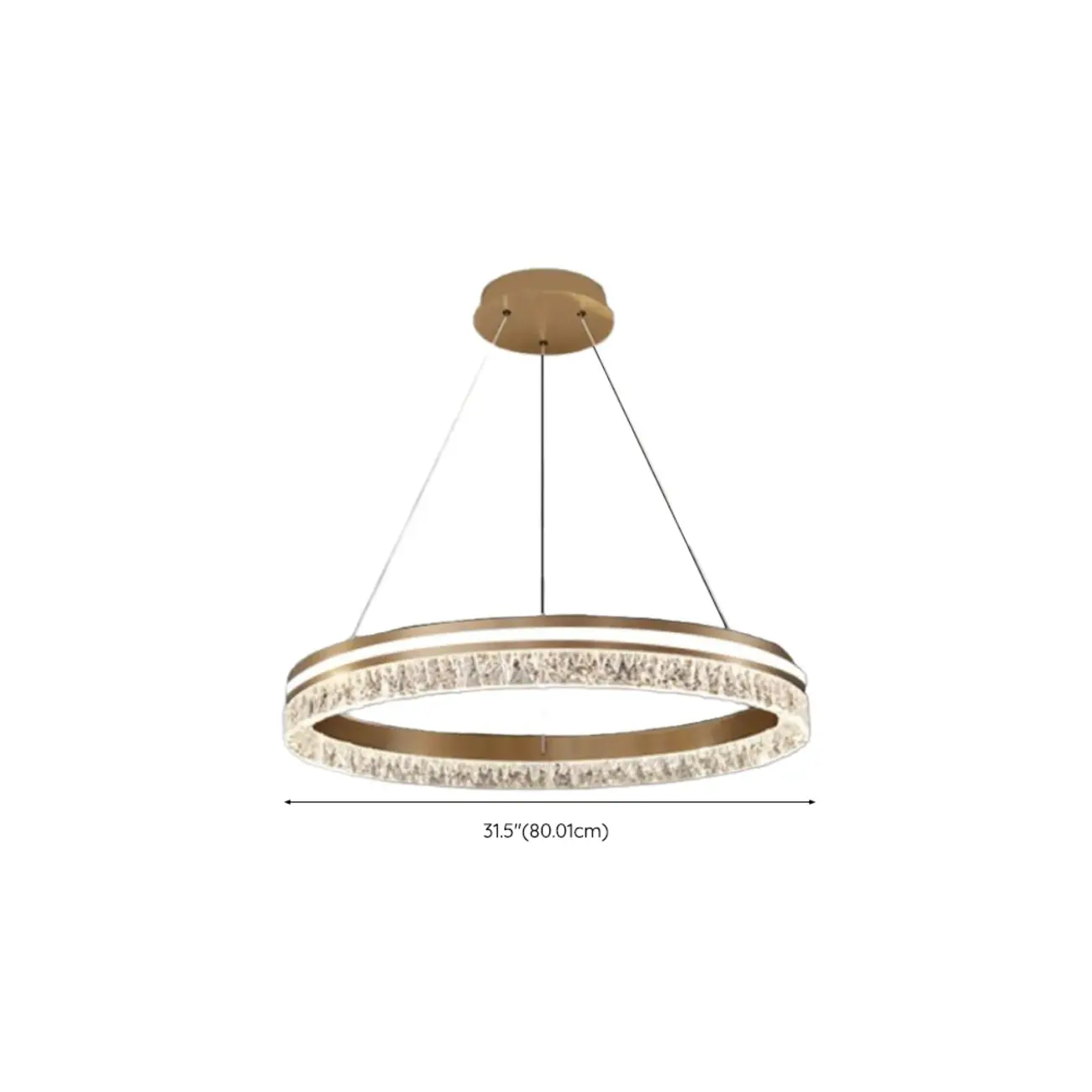 Modern LED Gold Circular Metal Chandelier
