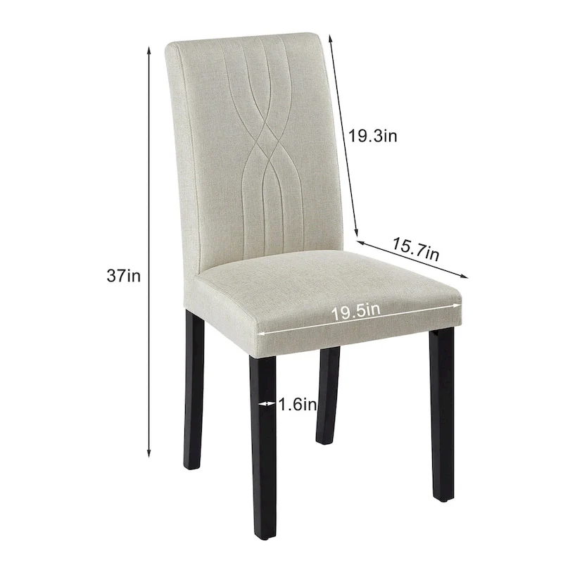 Upholstered Dining Chairs, Fabric Dining Room Kitchen Side Chair, Parson Dining Chairs