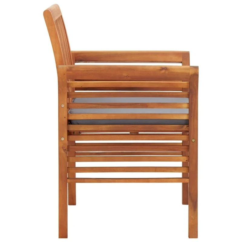 vidaXL Modern Dining Chair Patio Dining Chair with Cushion Solid Wood Acacia