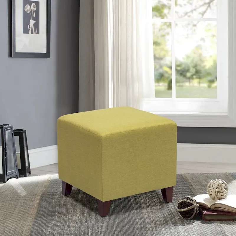 British Style Cube Ottoman Footstool