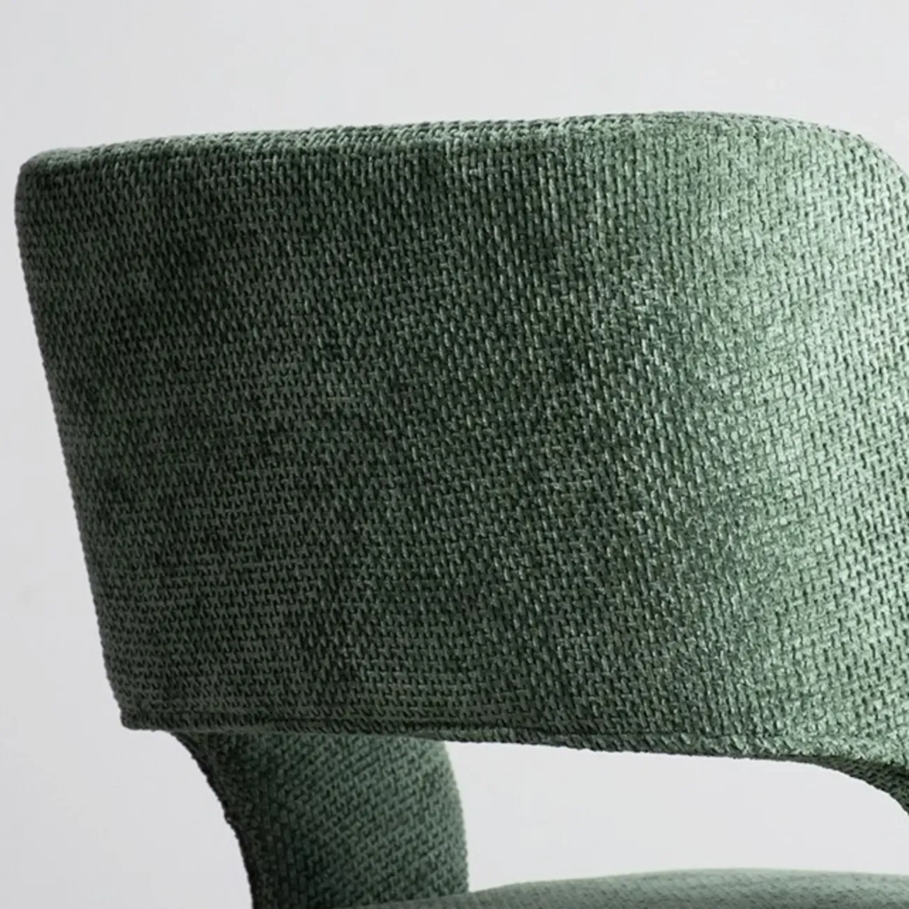 Modern Green Cotton Linen Upholstered Dining Chair