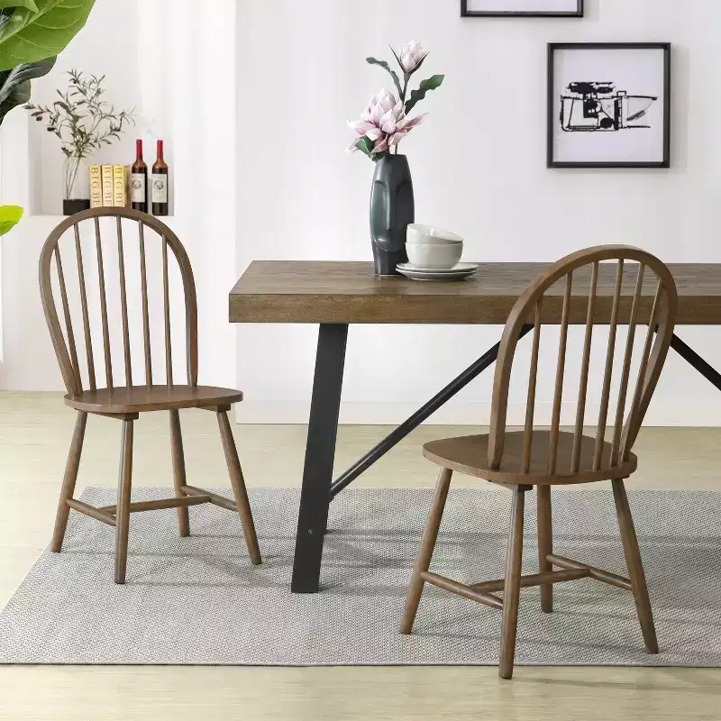 Christopher Knight Home Jafet Farmhouse High Back Spindle Dining Armless Chairs (Set of 2)