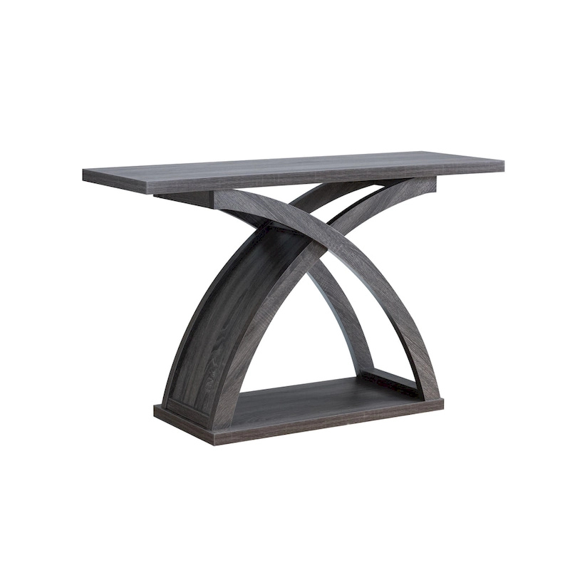 DH BASIC Transitional Distressed Grey 47-inch 1-Shelf Sofa Table by Denhour