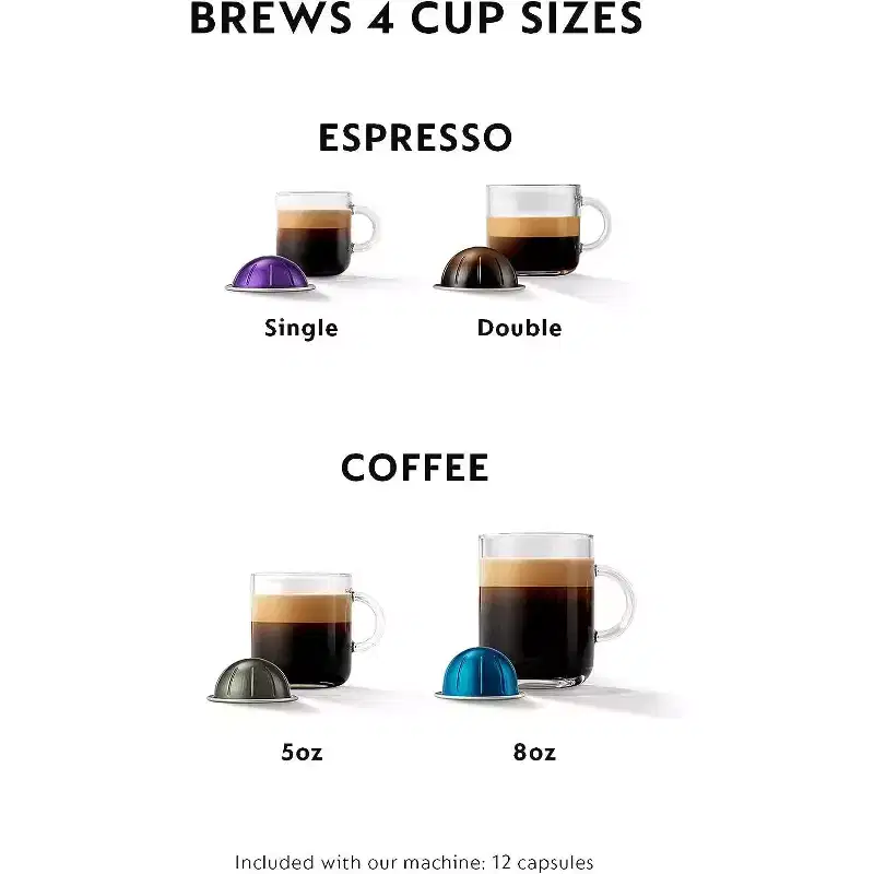 Nespresso Vertuo Next Espresso  Coffee Maker by DeLonghi - Dark Grey