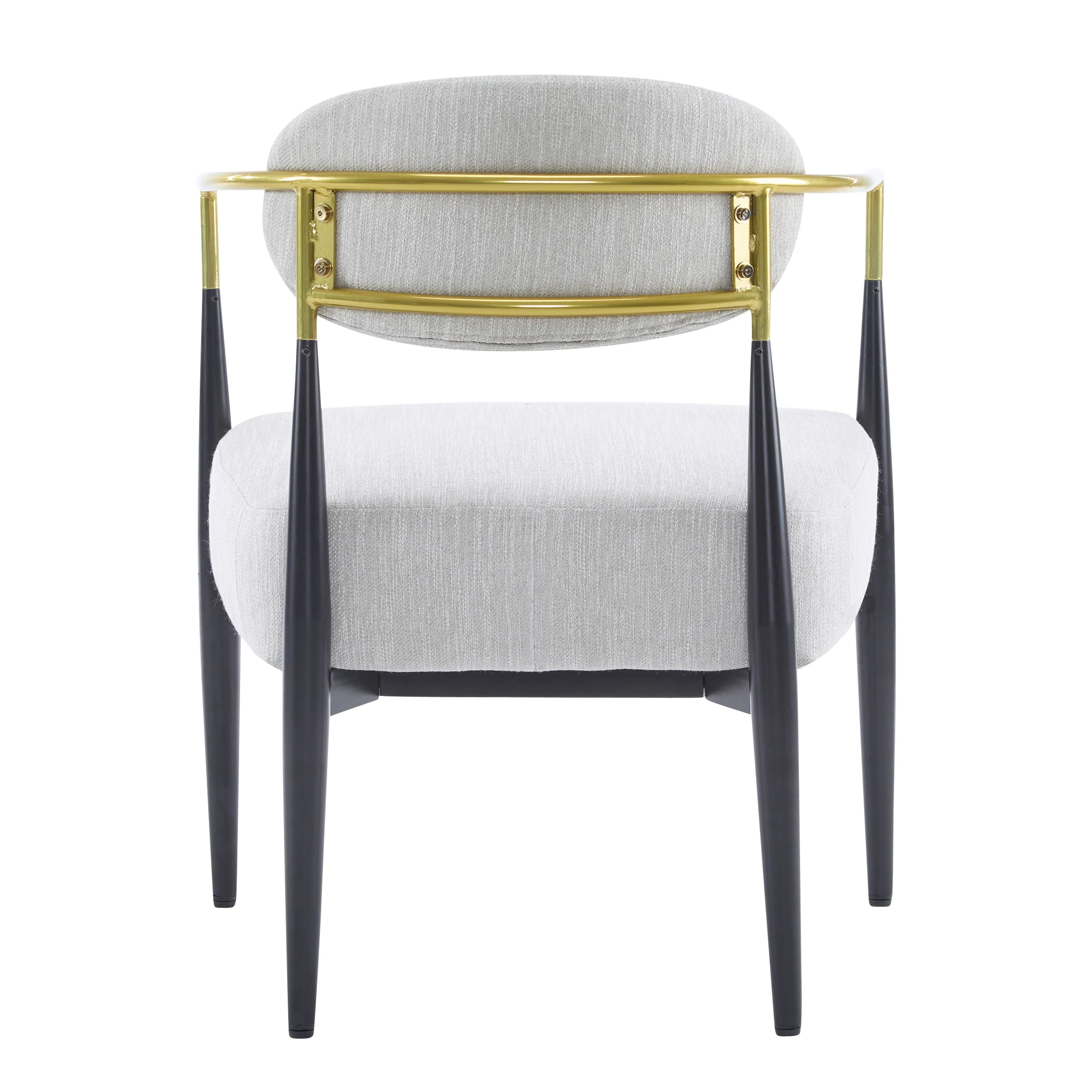 Mid-Century Fabric Dining Chair with Tapered Legs & Pocket Spring Seat