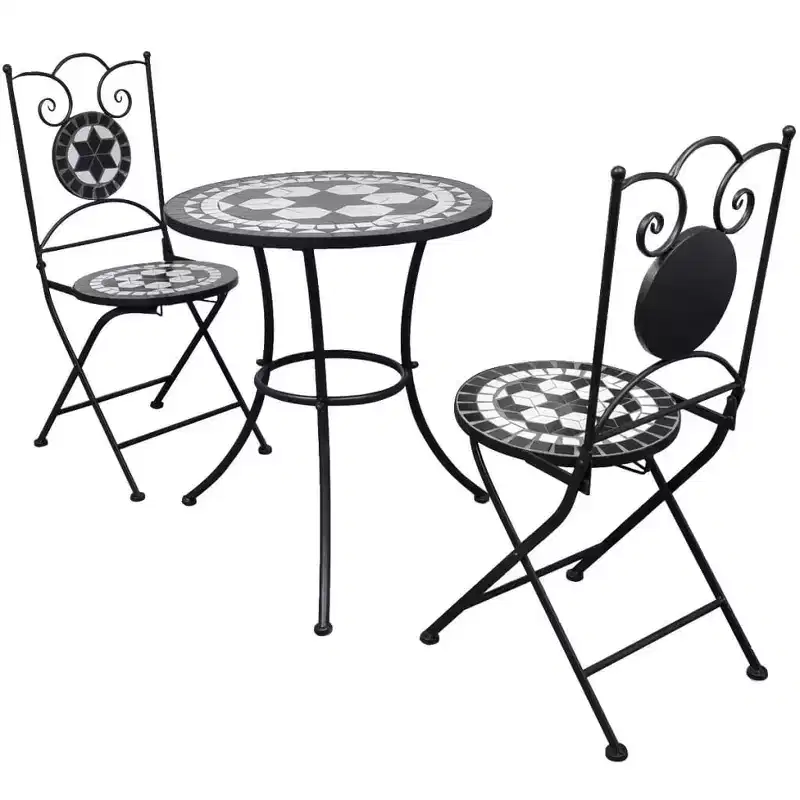 vidaXL Mosaic Bistro Set Terracotta and