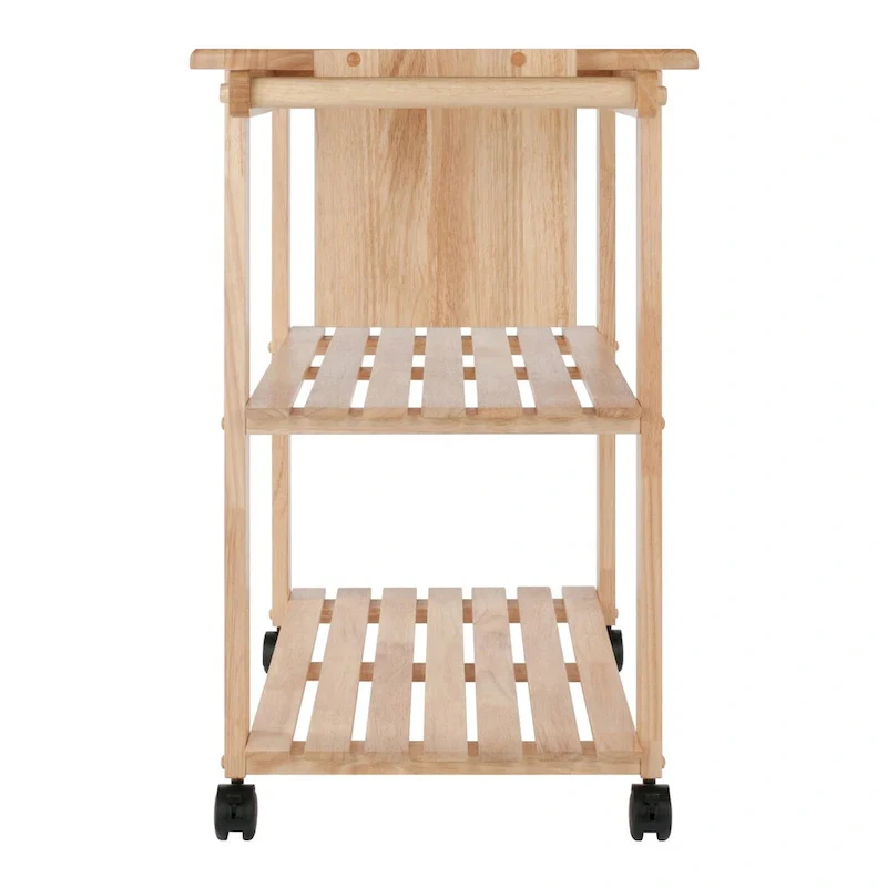 Mario Utility Kitchen Cart, Natural - 33.19 x 20.47 x 31.93 inches