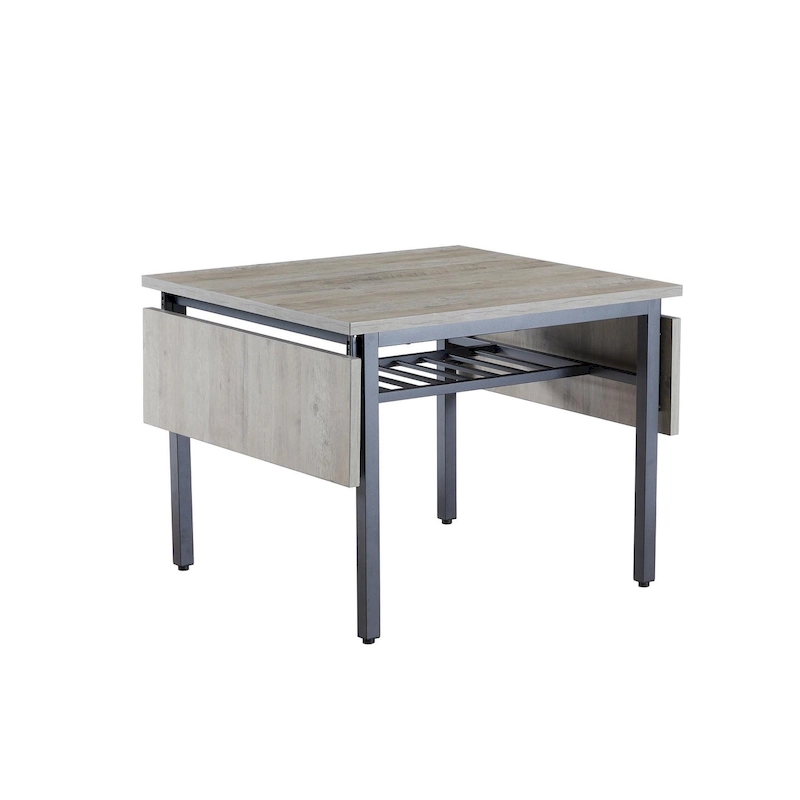 Industrial Folding Dining Table with Steel Frame
