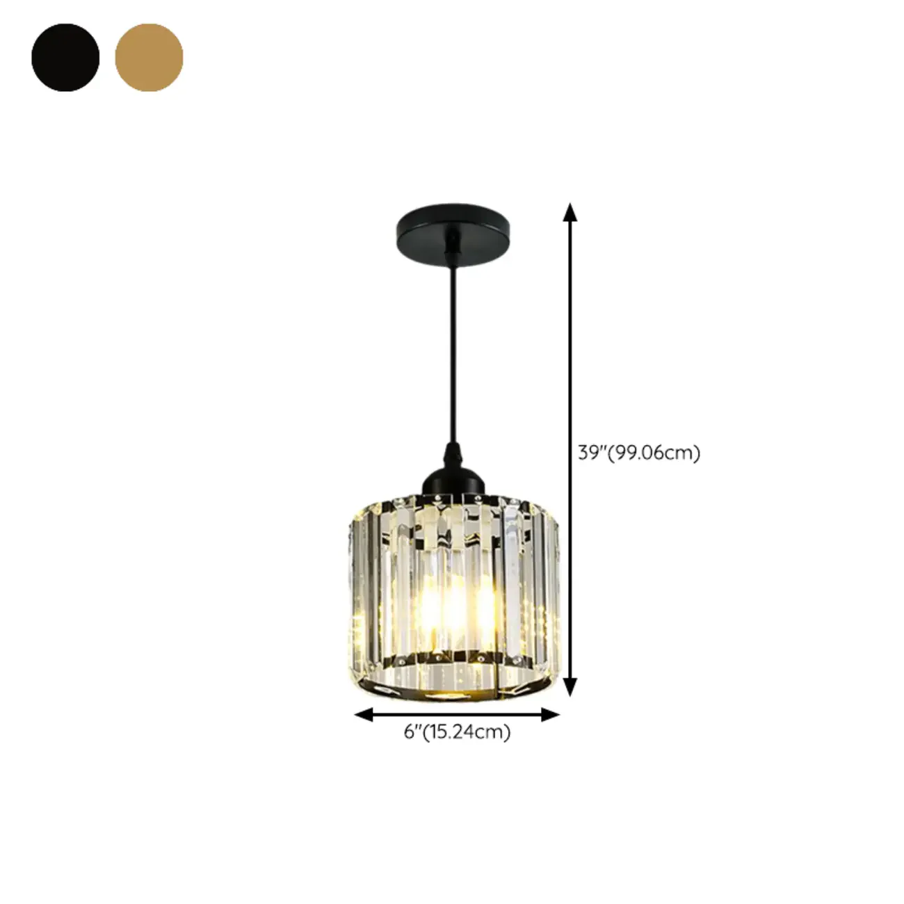 Art Deco Gold Metal Crystal Geometric Pendant Light