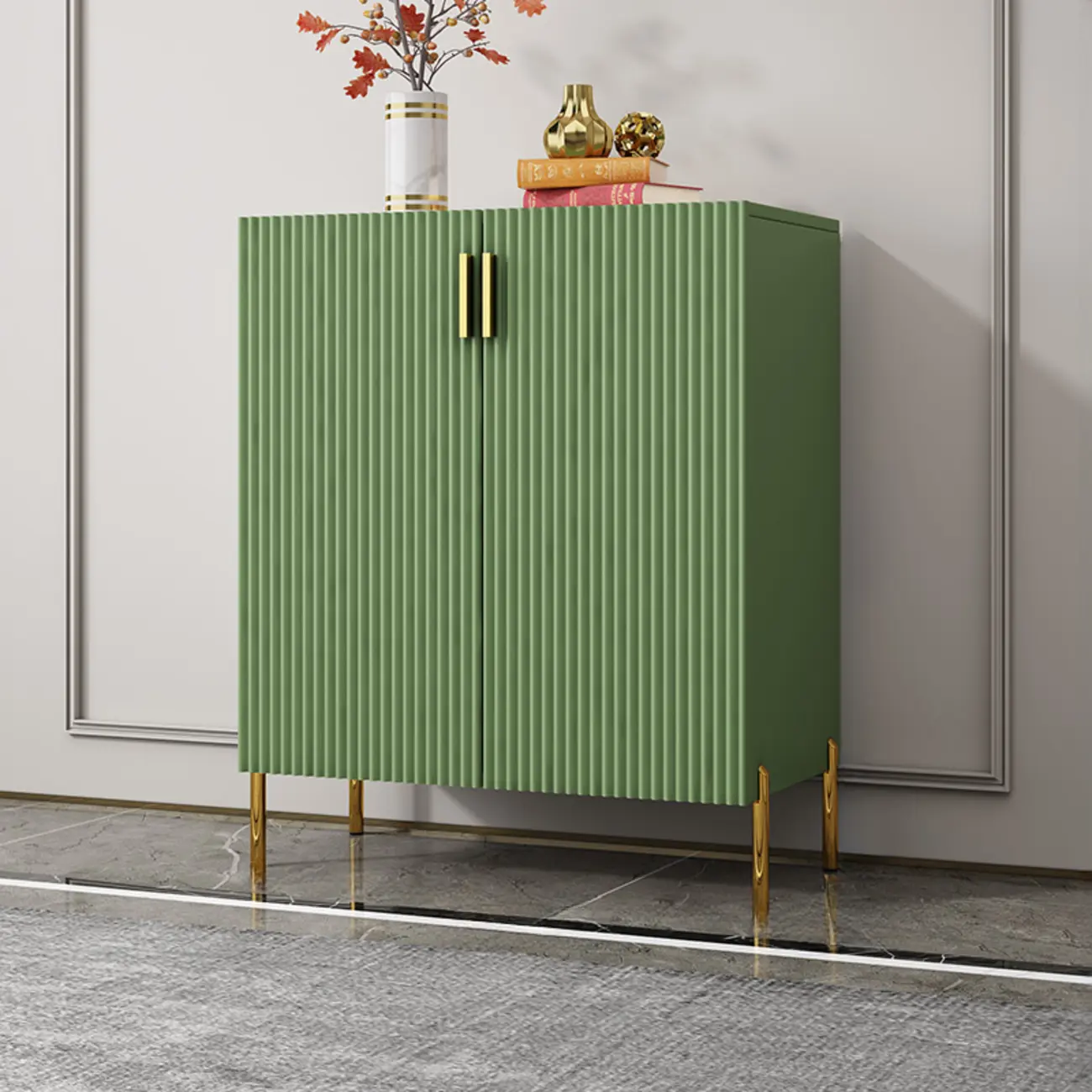 Modern Wood Shoe Storage Cabinet for Small Space