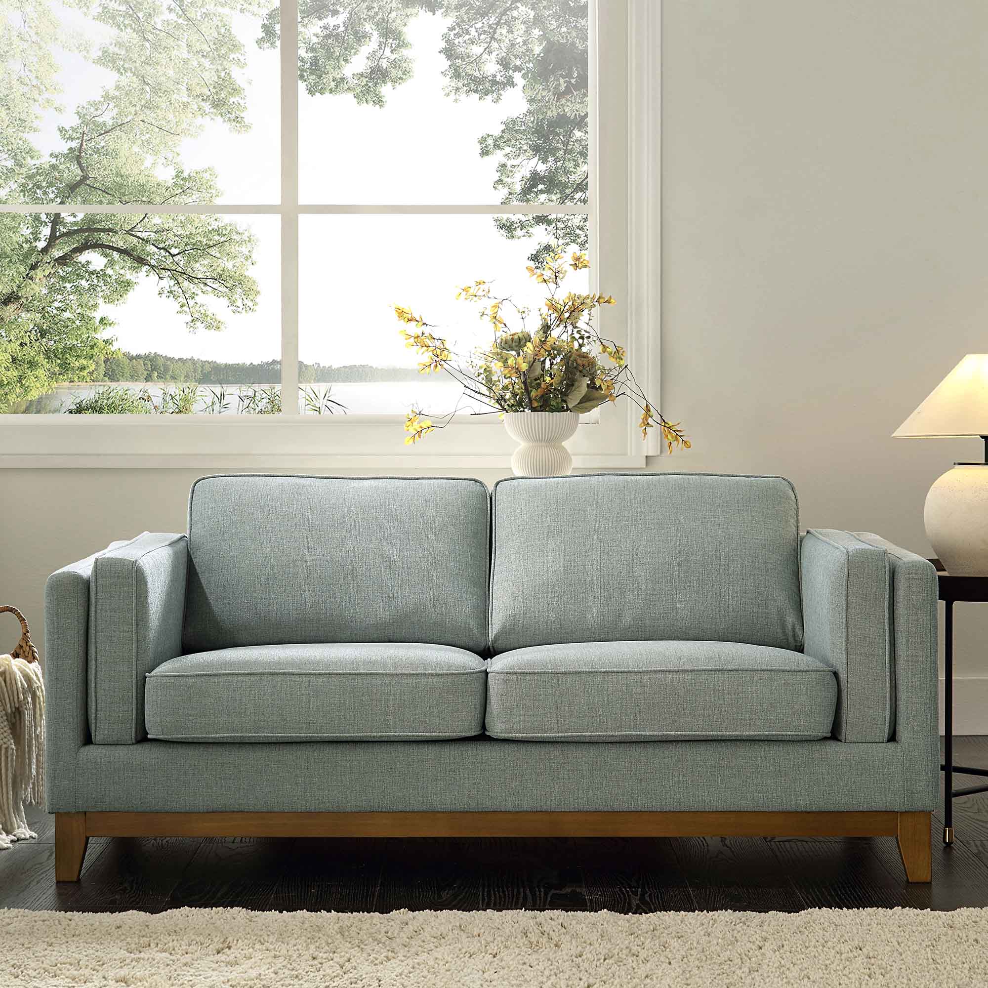 Sage Fabric Sofa, 2-Seater