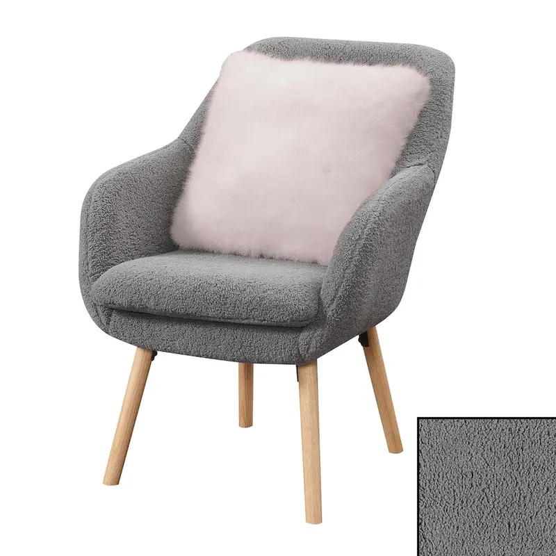 Convenience Concepts Take a Seat Charlotte Wingback Sherpa Accent Armchair