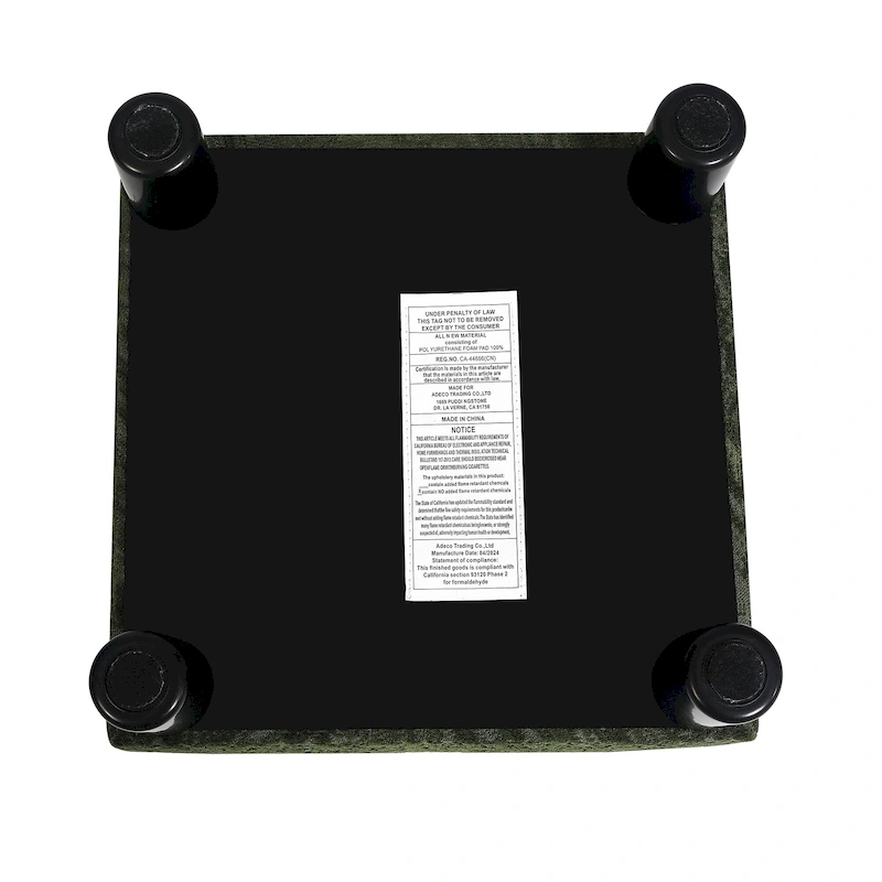 Adeco Ottoman Upholstered Fabric Footrest Pet Steps Dog Stair Stool