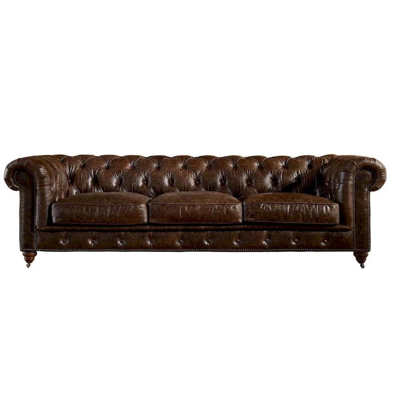Century Chesterfield Sofa - Light Chestnut Leather