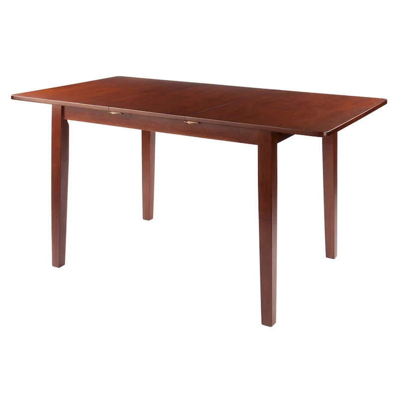 Brown Extendable Dining Table with Butterfly Leaf, Seats 4–6