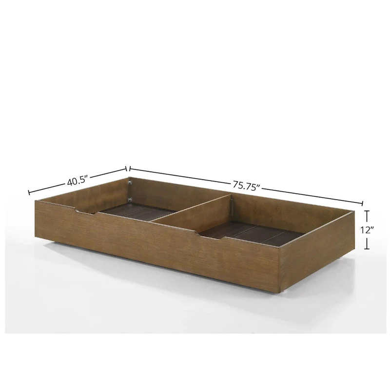 Sand Dune Wood Trundle Bed, Farmhouse Style, Toddler