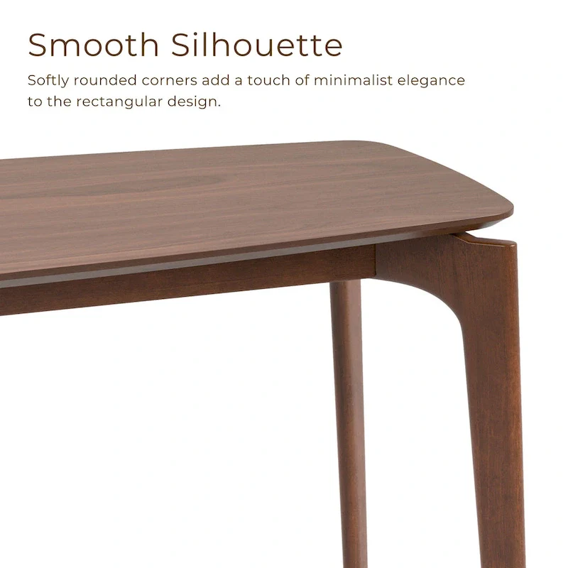 Mid-century Walnut Wood Counter Height Table