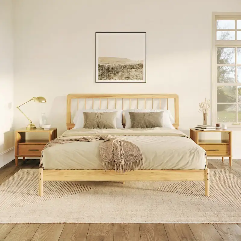 Middlebrook Designs Boho Solid Wood King Spindle Bed