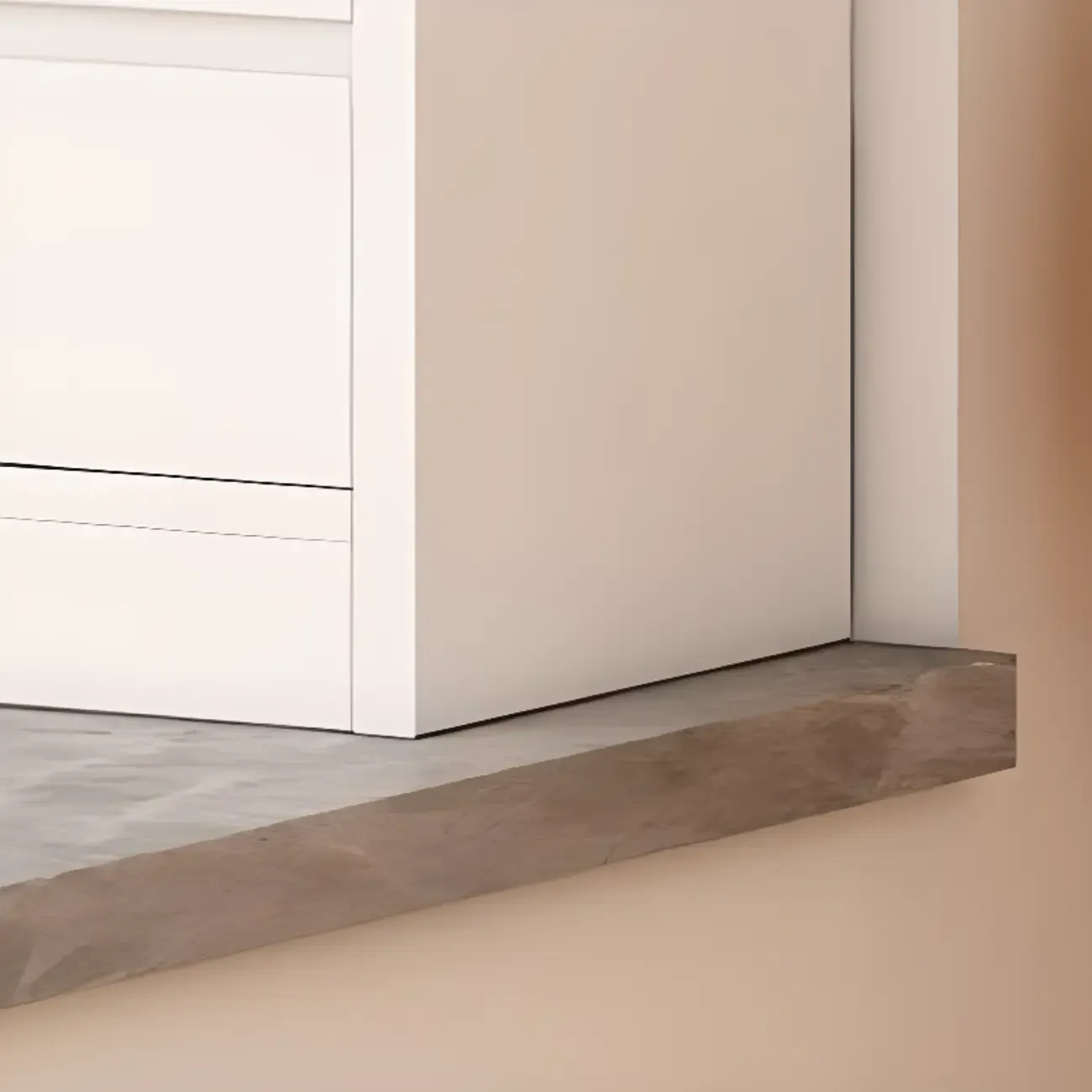 Simple Wooden White 3-Tier Bookcase with Drawers