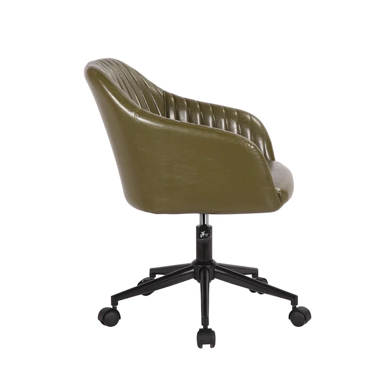 Office Desk Chair, Tufted PU Leather Upholstery