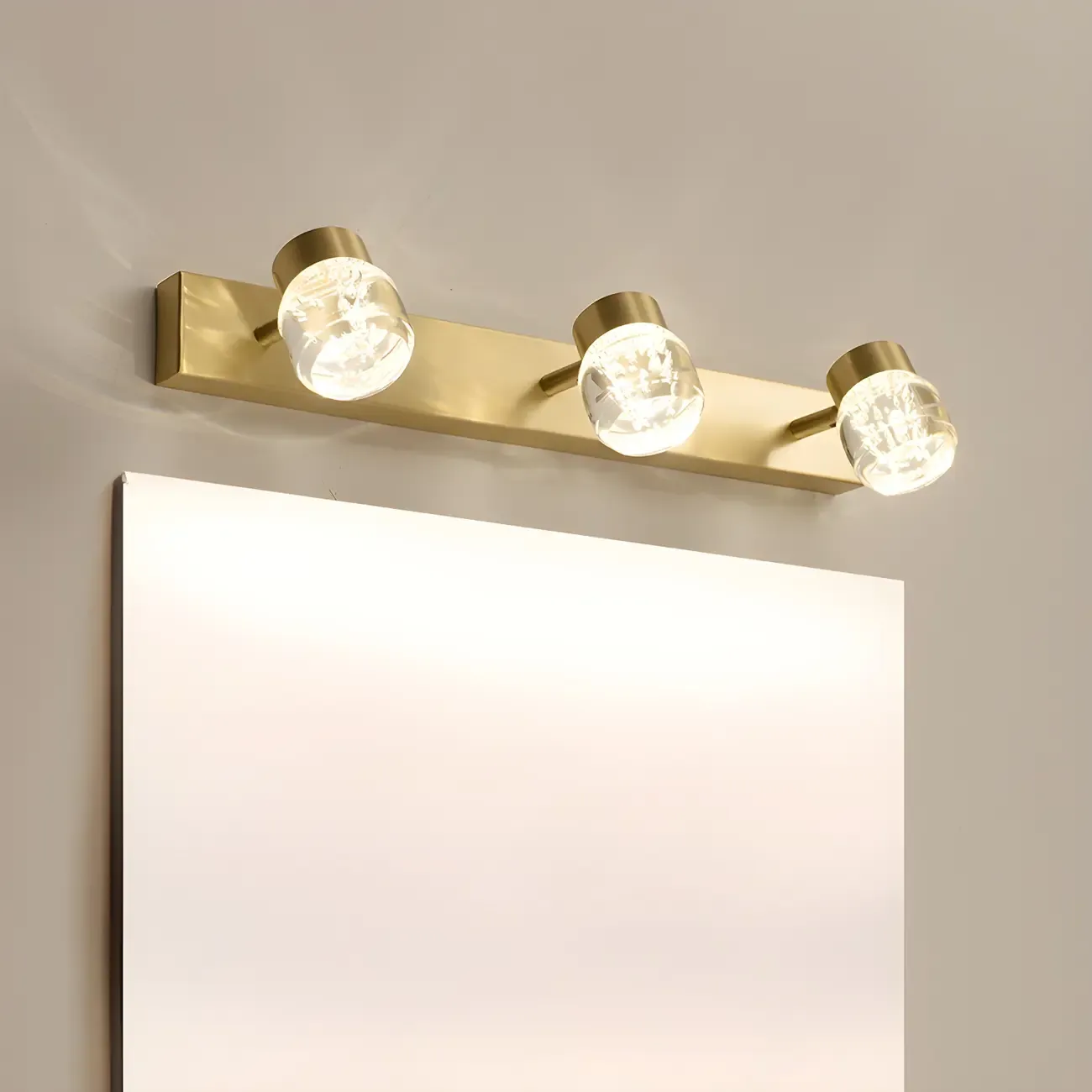 Modern Gold Metal Bathroom Vanity Light