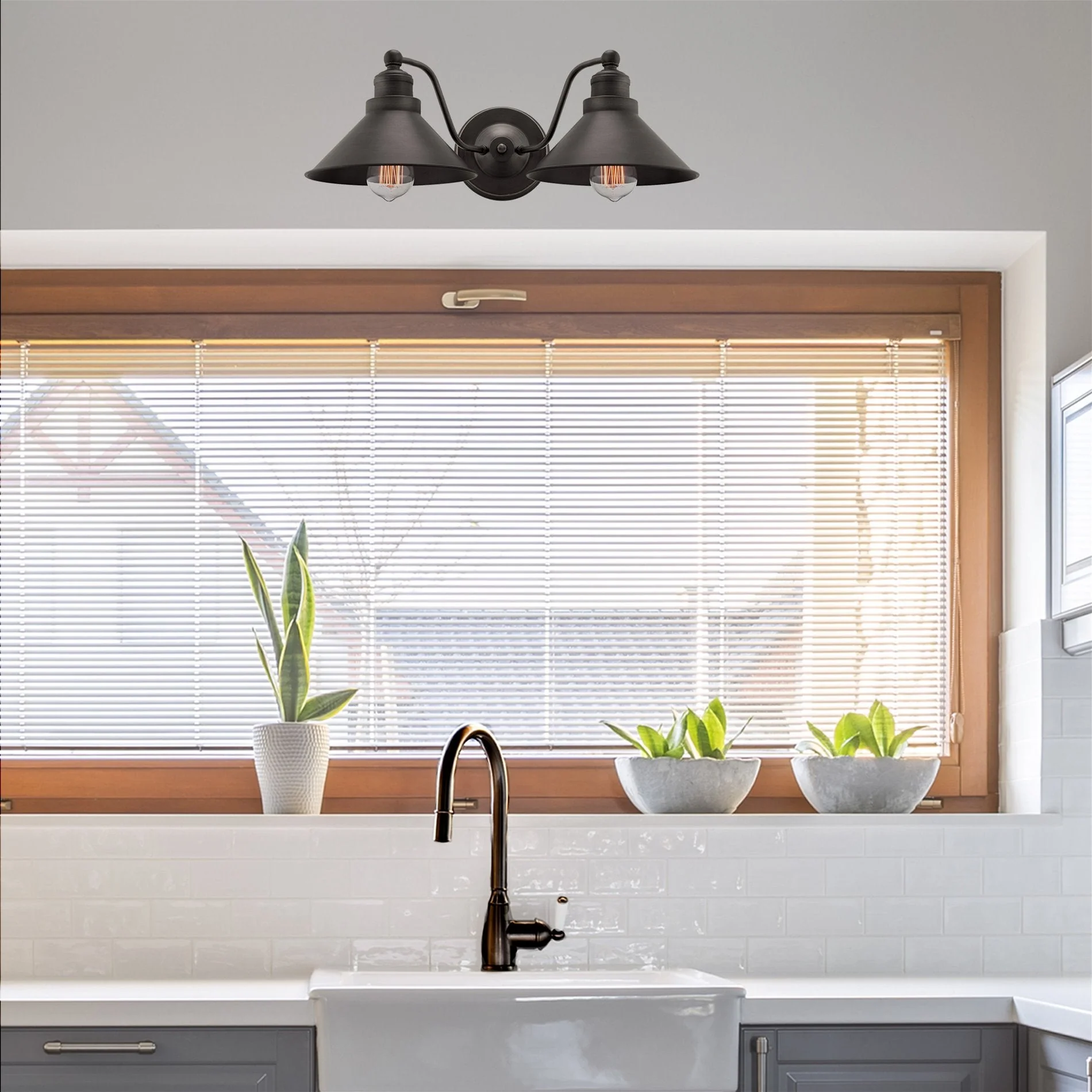 Welton 19 2-Light Modern Farmhouse Bathroom Wall Sconce