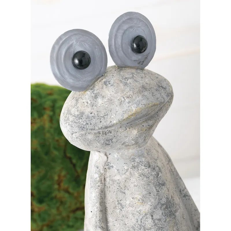 Sullivans Decorative Frog Figurine 20.5  Gray - 13 L x 10.5 W x 20.5 H