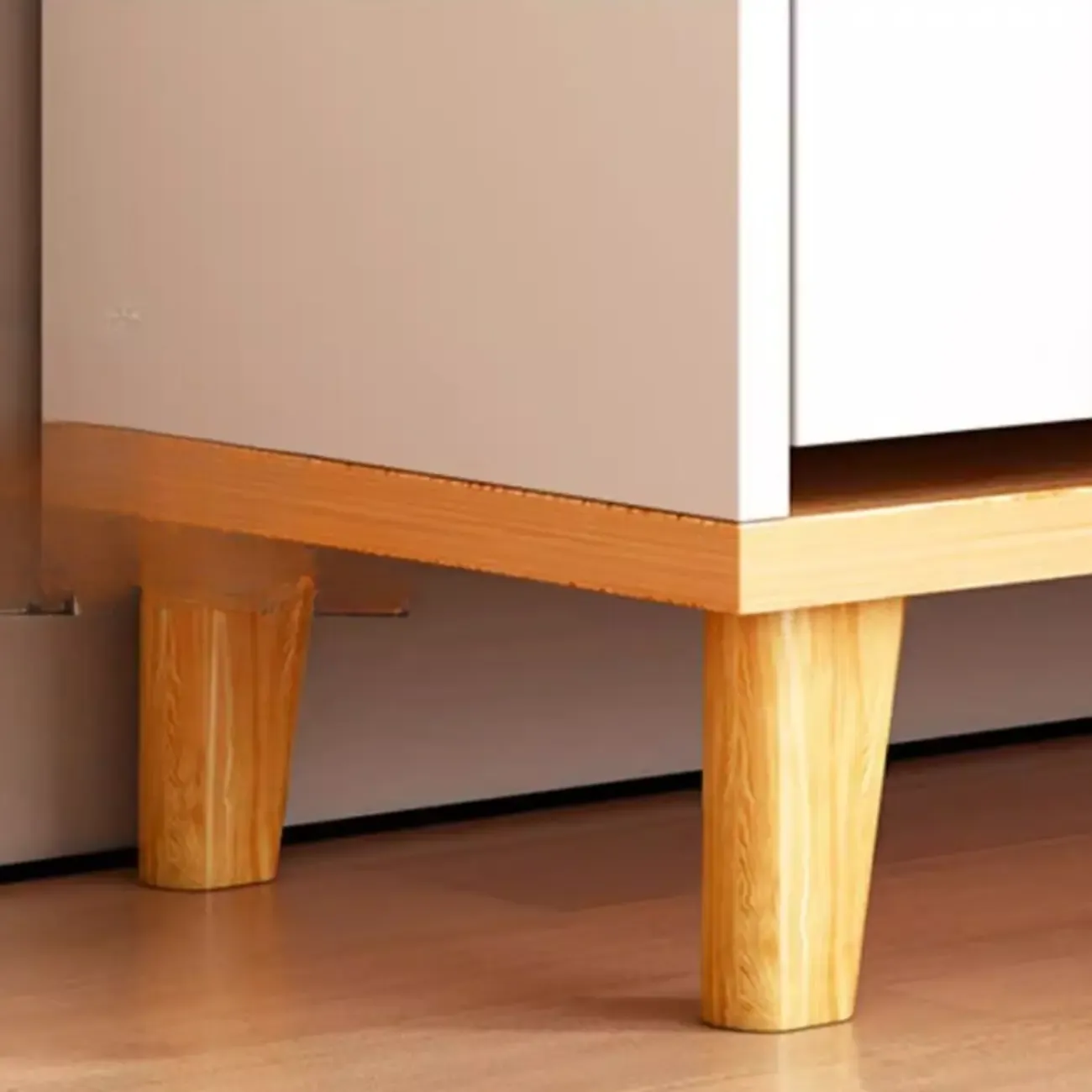 Entryway Modern Wood Shoe Cabinet with Flip-Out Drawer