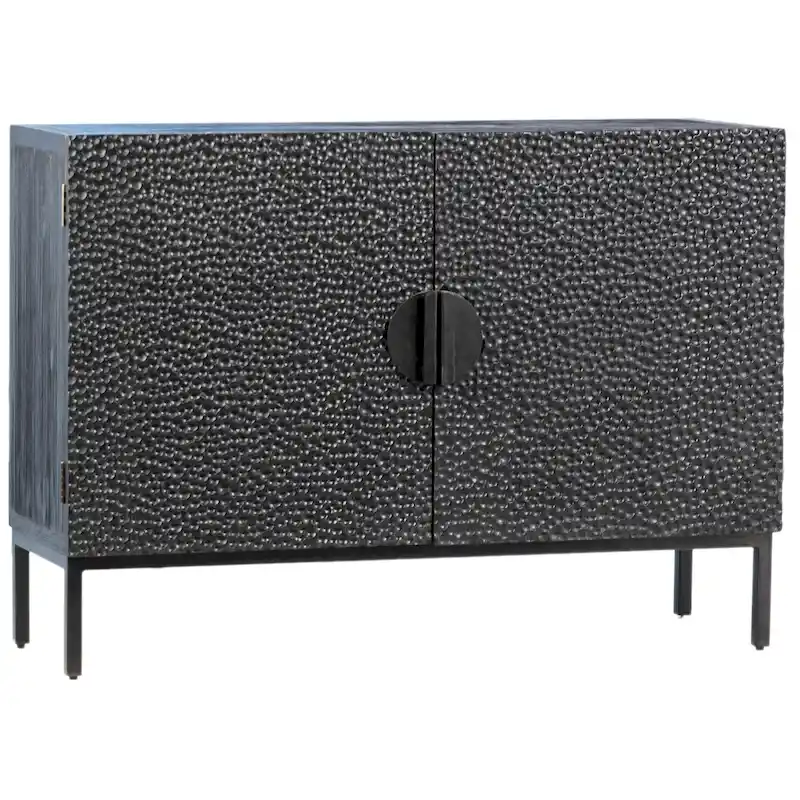 Cordilia 47-inch Black Reclaimed Pine and Iron Contemporary 2-Door Sideboard
