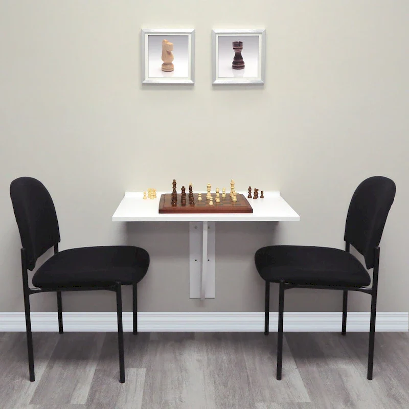 30-inch White Wall Mounted Desk