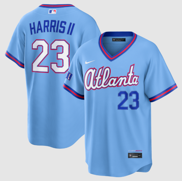 Atlanta Braves Michael Harris II Powder Blue 2026 City Connect Stadium Jersey
