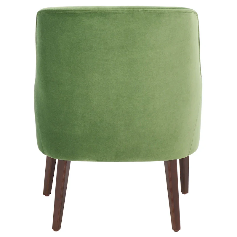 Walnut Velvet Accent Chair - Single Seater