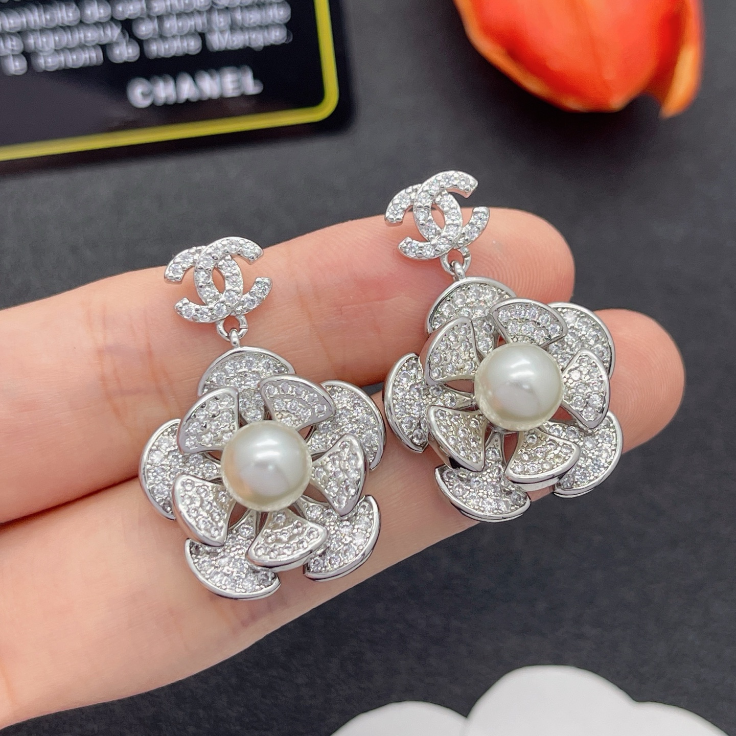 CCE721 Chanel drop earrings - ccjewelryacc