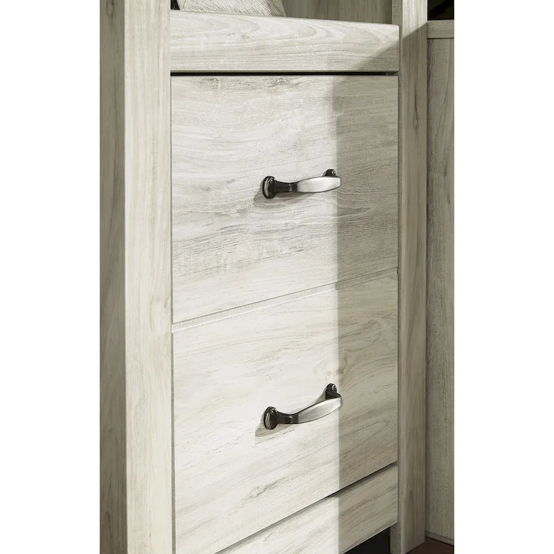 Signature Design by Ashley Bellaby Whitewash 4-Piece Entertainment Center with Electric Fireplace - 103.5W x 19.5D x 72.25H