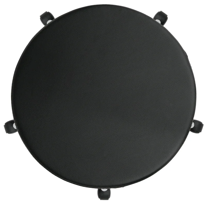 Calico Designs Padded, Rolling, Height Adjustable Stool with Footring