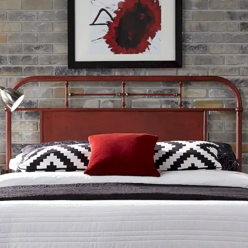 Metal Distressed King Headboard
