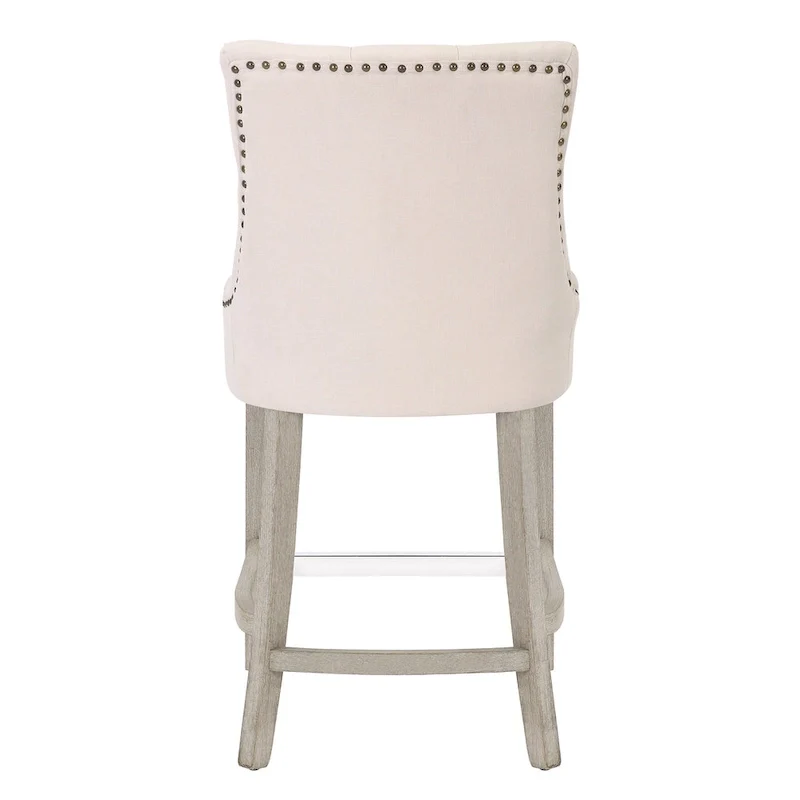 Upholstered Button Tufted Counter Bar Stool