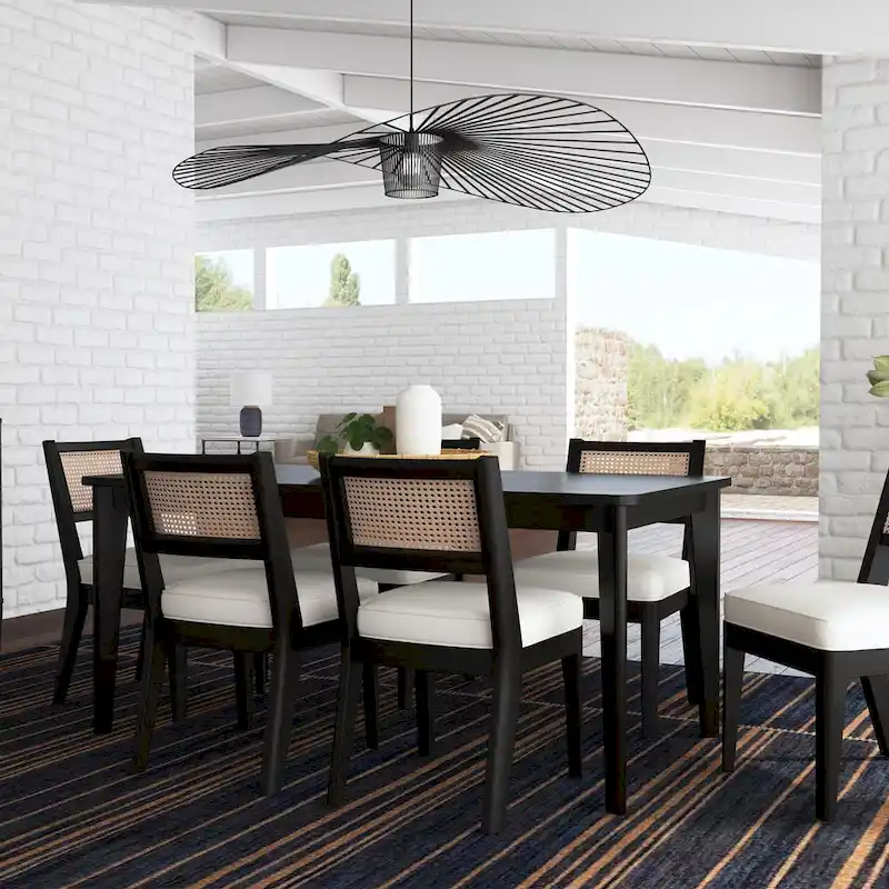 Brentwood Black Wood Rectangle Dining Table by Homestyles - 66 x 30 x 36