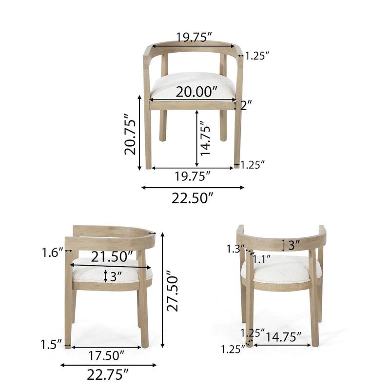 Hudson Fabric and Wood 5 Piece Dining Set by Christopher Knight Home