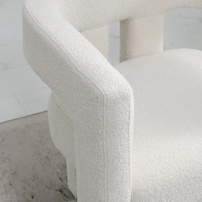 KINWELL 24 Wide Boucle Upholstered Armchair (Set of 2)