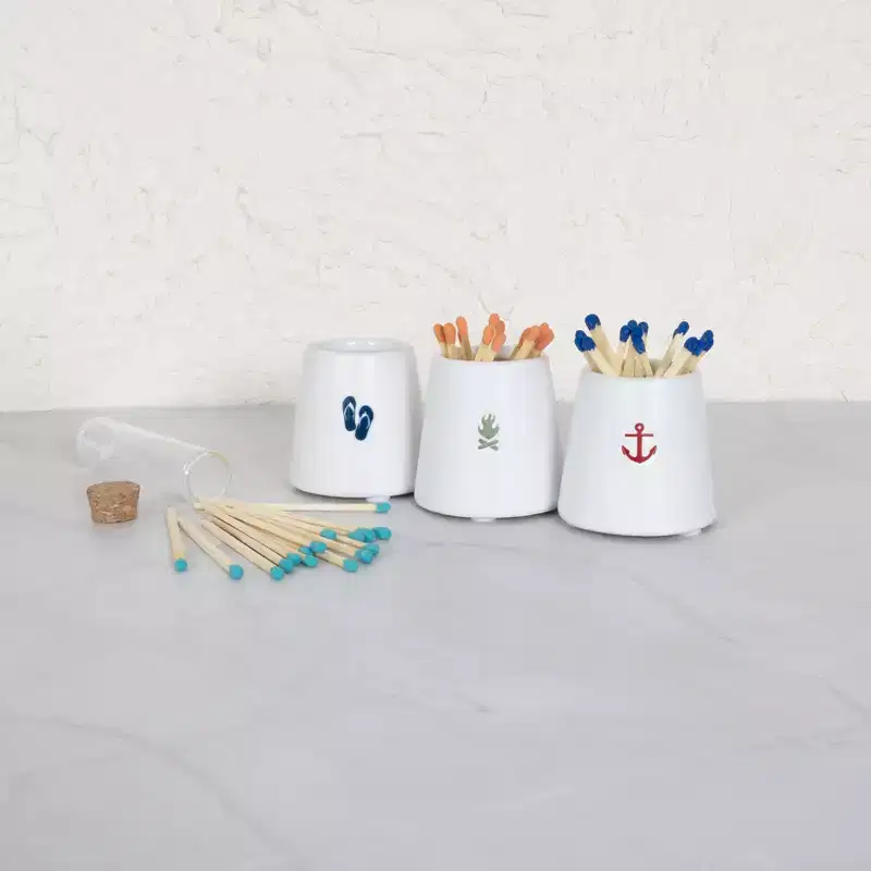 Pavilion Gift Company - Flip Flops - 2.25 Match Holder & Matches - Match Holders
