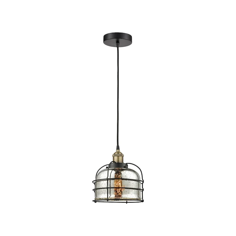 Innovations Lighting Bell Cage - 1 Light 9  Cord Hung Mini Pendant