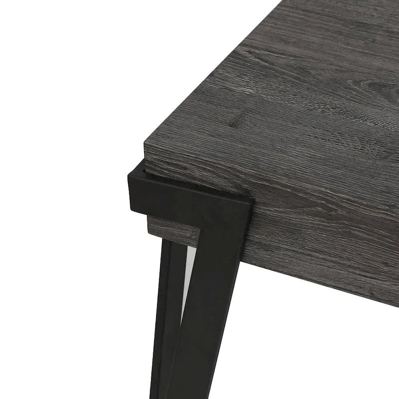 Industrial Coffee Table with Black Hairpin Legs – Grey Oak / Walnut, Modern Style