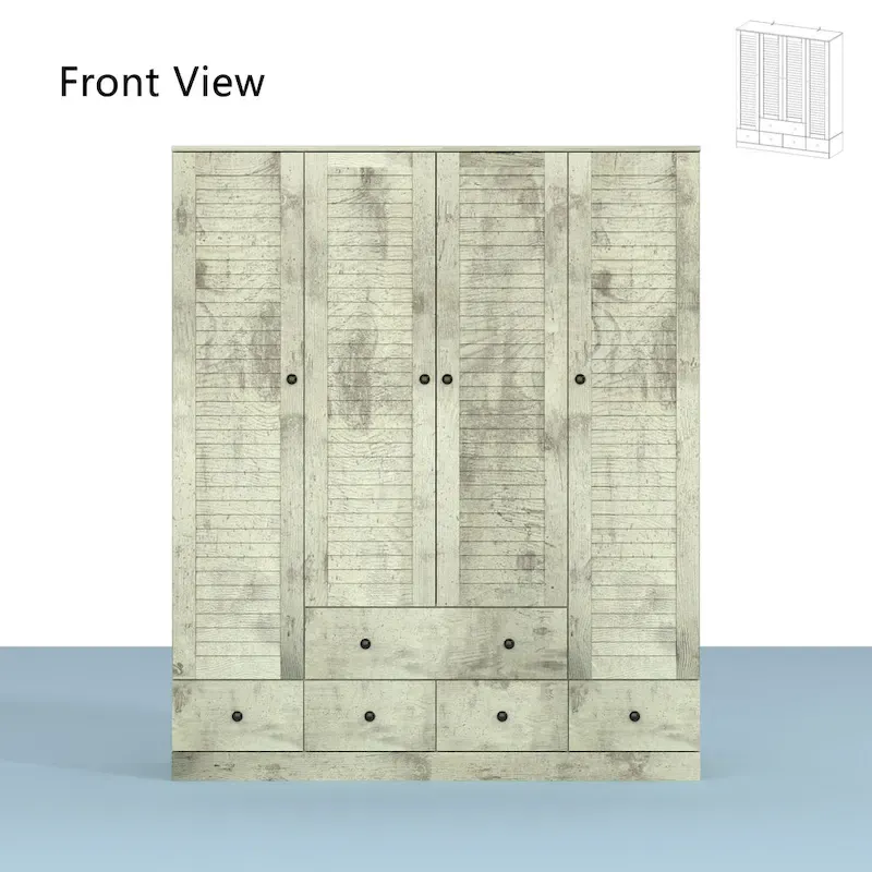 Bedroom Armoire Closet Armoire Wardrobe Closet Clothing Rod Drawer