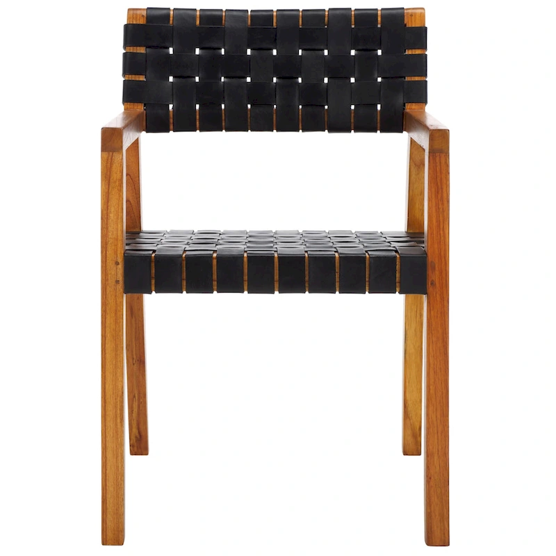 SAFAVIEH Gerda Woven Leather Dining Room Chair - 22.1