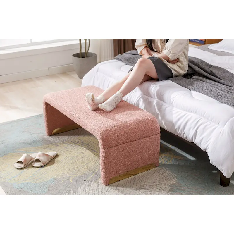 Bench With Gold Metal Legs