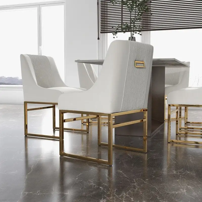 SEYNAR Contempoary Velvet Dining Chair with Metal Frame Legs, set of 2