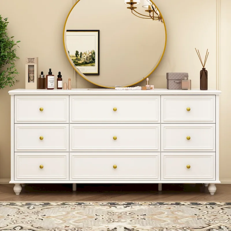 9-Drawer Wood Dresser - 63