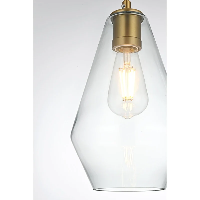 Gerald 1-light Elongated Glass Shade Hanging Pendant Light